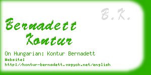 bernadett kontur business card